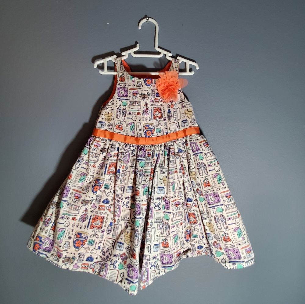 Flower corsages cotton formal dress